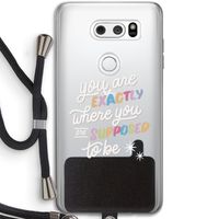 Right Place: LG V30 Transparant Hoesje met koord