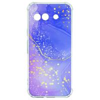 Google Pixel 9a Hoesje - Watercolor Paars TPU Antishock