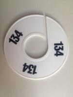 Maatring 11 cm wit/zwart 134