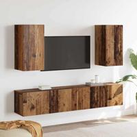Tv-meubelset 4 pcs Oud hout 160 x 30 x 30 cm Bewerkt hout
