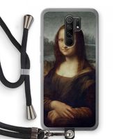Mona Lisa: Xiaomi Redmi 9 Transparant Hoesje met koord Mona Lisa: Xiaomi Redmi 9 Transparant Hoesje met koord