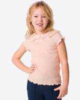 HEMA Kinder T-shirt Met Ajour Kraag Lichtroze (lichtroze) - thumbnail