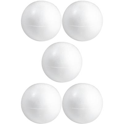 Piepschuim hobby vorm - 5x - bol - 15 cm - DIY knutsel figuren - halve schalen
