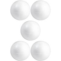 Piepschuim hobby vorm - 5x - bol - 15 cm - DIY knutsel figuren - halve schalen