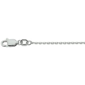 Ketting Ankerschakel gediamanteerd zilver 1,3 mm 50 cm