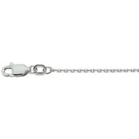 Ketting Ankerschakel gediamanteerd zilver 1,3 mm 50 cm - thumbnail