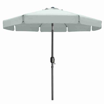 Marbueno Parasol Staal 8 Spaken D300 cm Polyester Wit Tuin, Zwembad, Terras 10489