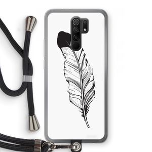Pluim: Xiaomi Redmi 9 Transparant Hoesje met koord