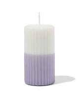 HEMA Stompkaars ⌀7x13cm ribbel ivoor-lila (lila)