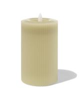 HEMA LED ribbel kaars met wax Ø7.5x12.5 lichtgroen (lichtgroen)