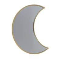 Wandspiegel Halve Maan - metalen frame - goud - 25 x 11 cm - badkamer/toilet/gang Wandspiegel Halve Maan - metalen frame - goud - 25 x 11 cm - badkamer/toilet/gang