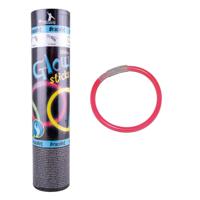 Glow in the dark armbandjes - 100x - rood - 25 cm - neon glow