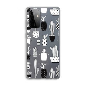 Cactusmotief: Samsung Galaxy A72 Transparant Hoesje
