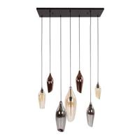 Fraaai Carmen hanglamp 4+3 cocoon mix glas - zwart