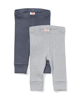 HEMA Baby Meegroeileggings Rib - 2 Stuks Grijs (grijs)