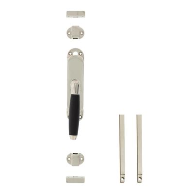 Intersteel Kruk-espagnolet links Ton 400 met stangenset 2x 1250mm nikkel/ebbenhout