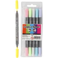 Creativ Company Dubbelzijdige stiften - pastelkleuren, 6st.