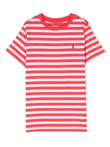 Ralph Lauren Kids t-shirt Polo-Pony à rayures - Rouge