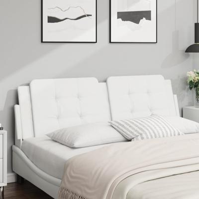 Hoofdbordkussen "Zadar" 152 cm kunstleer wit