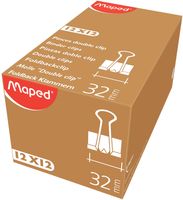 Maped foldbackclip 32 mm, zwart, doos van 12 stuks