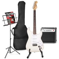 MAX GigKit elektrische gitaar set met o.a. muziek- en gitaarstandaard