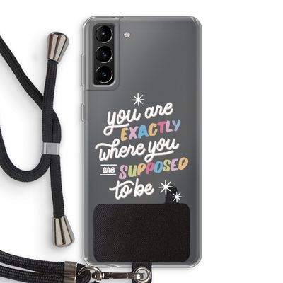 Right Place: Samsung Galaxy S21 Plus Transparant Hoesje met koord