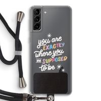 Right Place: Samsung Galaxy S21 Plus Transparant Hoesje met koord
