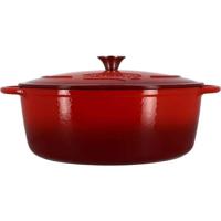 Braadpan - MENASTYL - 6020105 - Rond - Geëmailleerd gietijzer - Rood - 7 liter