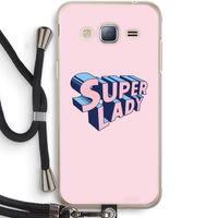 Superlady: Samsung Galaxy J3 (2016) Transparant Hoesje met koord