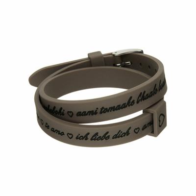 il mezzometro I LOVE YOU SILVER - BRACCIALE IN SILICONE/SILICONE BRACELET Dames armband