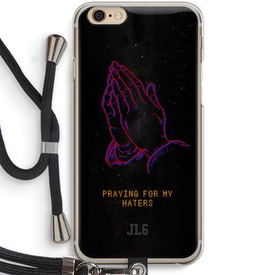 Praying For My Haters: iPhone 6 / 6S Transparant Hoesje met koord