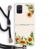 Zonnebloemen: Samsung Galaxy A71 Transparant Hoesje met koord