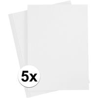 5x A4 hobby karton wit 180 grams    -
