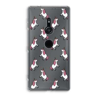 Eenhoorns overal: Sony Xperia XZ2 Transparant Hoesje