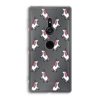 Eenhoorns overal: Sony Xperia XZ2 Transparant Hoesje