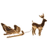 Feeric Lights & Christmas Verlichte rendier met slee - 154 cm - 240L