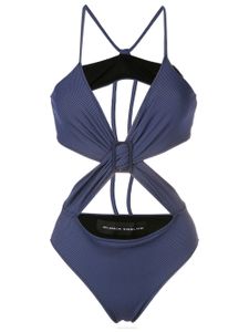 Gloria Coelho maillot de bain à découpes - Bleu