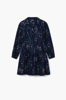 Minijurk gezichten - BLUE - L