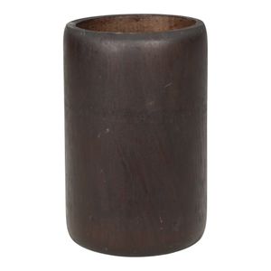Kaarshouders/waxinelichthouders bamboe bruin 13 cm