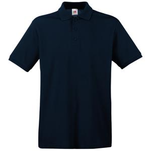 Fruit of the Loom poloshirt premium - donkerblauw - heren - katoen - 180 grams