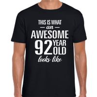 Awesome 92 year cadeau / verjaardag t-shirt zwart voor heren 2XL  -