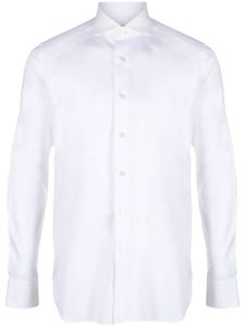 Xacus chemise en coton à col italien - Blanc