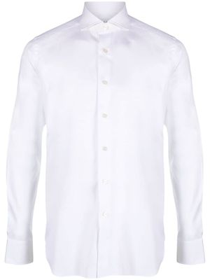 Xacus chemise en coton à col italien - Blanc