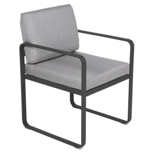 Fermob Bellevie dining armchair tuinstoel Anthracite - Flannel