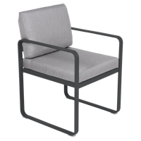 Fermob Bellevie dining armchair tuinstoel Anthracite - Flannel - thumbnail