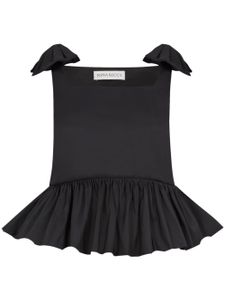 Nina Ricci haut à taille péplum - Noir