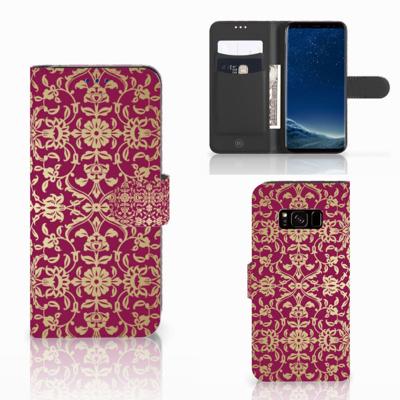 Wallet Case Samsung Galaxy S8 Barok Pink | Portemonnee hoesje
