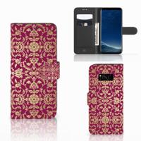 Wallet Case Samsung Galaxy S8 Barok Pink | Portemonnee hoesje Wallet Case Samsung Galaxy S8 Barok Pink | Portemonnee hoesje