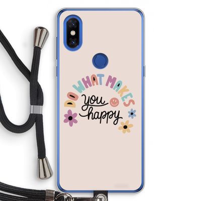 Happy days: Xiaomi Mi Mix 3 Transparant Hoesje met koord