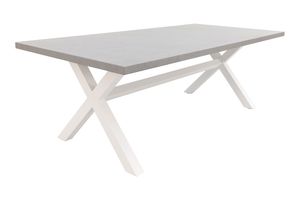 Verona betonlook tuintafel 220 x 100 cm. - White